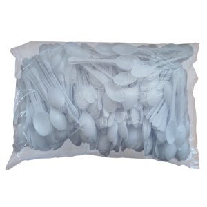White Plastic Teaspoons